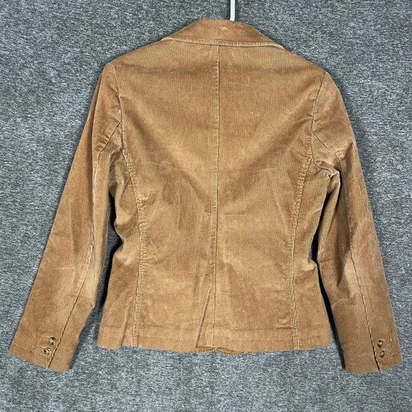 L.L.Bean Womens Corduroy Blazer Jacket Size 4 Regular Brown Cotton‎ - Picture 7 of 8